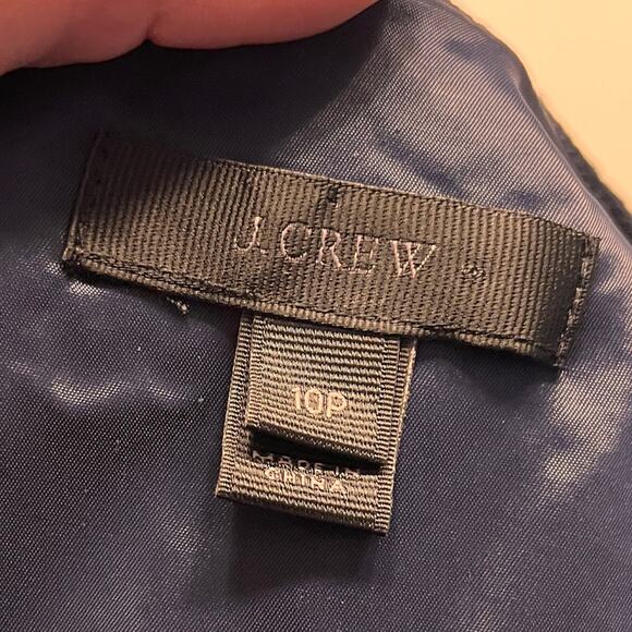 J Crew Navy Tweed Sleeveless Shift Dress Size 10P - Picture 12 of 12